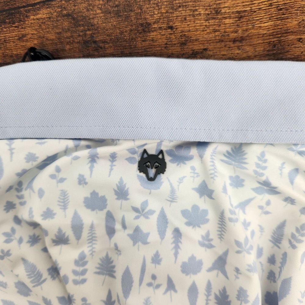 New Greyson Mens Golf Polo Magical Ferns Arctic White/Blue Floral Size XL NWT - Picture 5 of 9